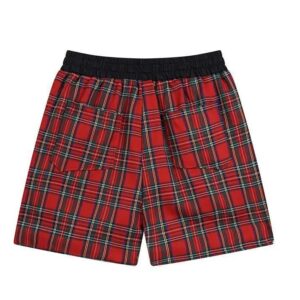 rhude plaid mesh shorts multicolor