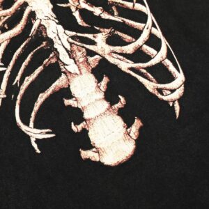 represent skeleton washed tee black
