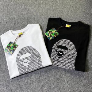 bape classic print tee black/white