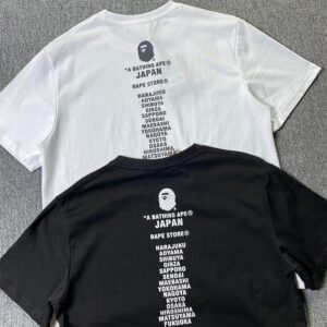 bape classic print tee black/white