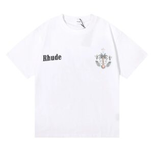 rhude island palm graphic tee multicolor