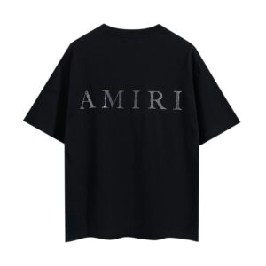 amiri rhinestone logo t shirt black