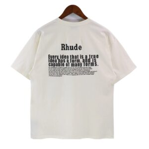 rhude slogan print t shirt multicolor