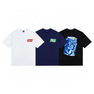 stussy multi color tee black/white