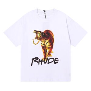 rhude tiger print t shirt multicolor