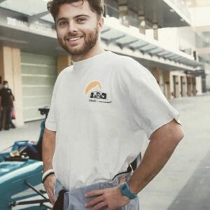 rhude mclaren sunset print tee multicolor