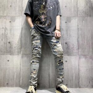 represent snake tee washed casual black