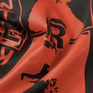 erd wash print hoodie black