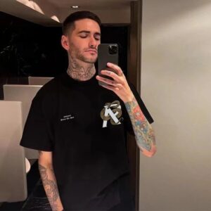 represent snake print t shirt black