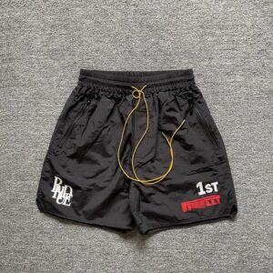 rhude logo print casual shorts multi