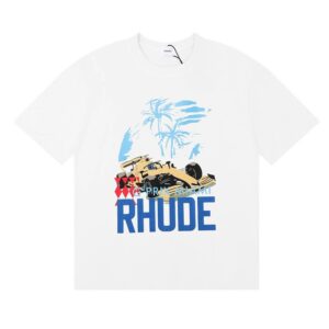 rhude racing logo t shirt multi