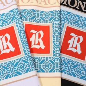 rhude monaco print t shirt multicolor