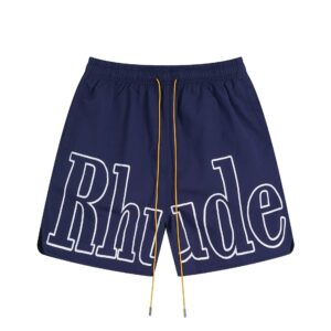 rhude graphic print shorts multicolor