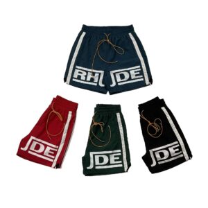rhude striped colorblock shorts multicolor