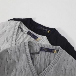 ralph lauren v neck knit vest multicolor