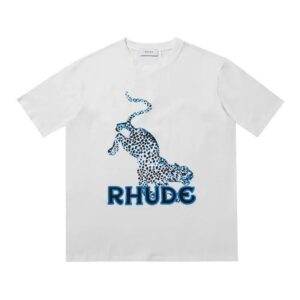rhude panther print tee multicolor