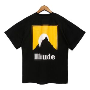 rhude sunset print tee black