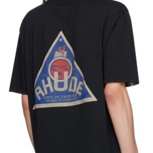 rhude graphic tee black