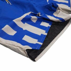 rhude colorblock drawstring shorts blue