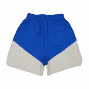 rhude colorblock drawstring shorts blue