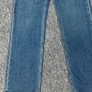 mm6 straight denim jeans blue
