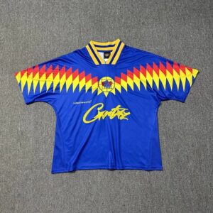 corteiz retro soccer jersey multi