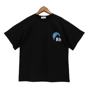 rhude sunset print tee black