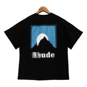 rhude sunset print tee black
