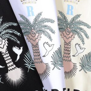 rhude island palm graphic tee multicolor