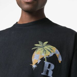 rhude sunset palm racing tee multicolor