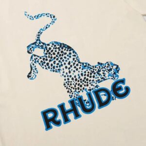 rhude panther print tee multicolor