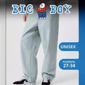 bigboy embroidered baggy jeans multicolor