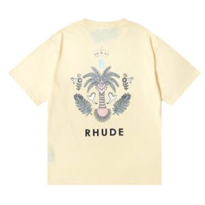 rhude island palm graphic tee multicolor