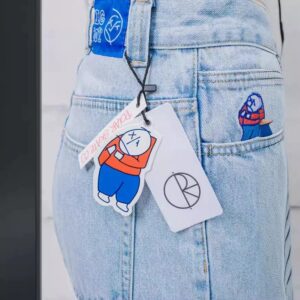 bigboy embroidered baggy jeans multicolor