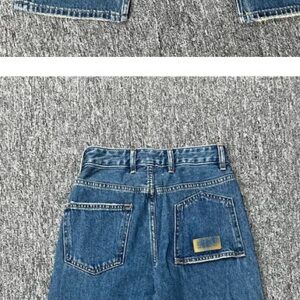 mm6 straight denim jeans blue