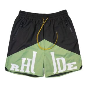 rhude color block shorts multi
