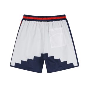 rhude embroidered block shorts multicolor