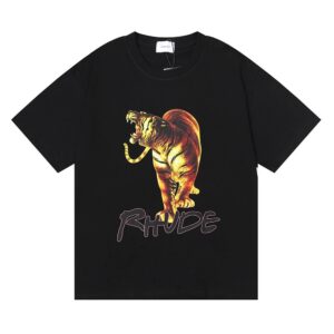 rhude tiger print t shirt multicolor