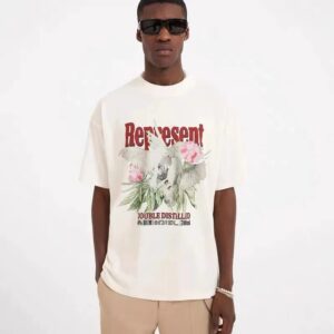 represent white dove print tee multi