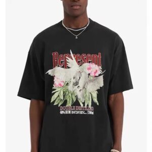 represent white dove print tee multi