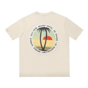 rhude graphic print t shirt multicolor