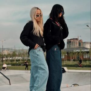 bigboy embroidered baggy jeans multicolor