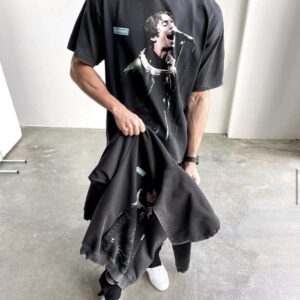 represent washed band t shirt black