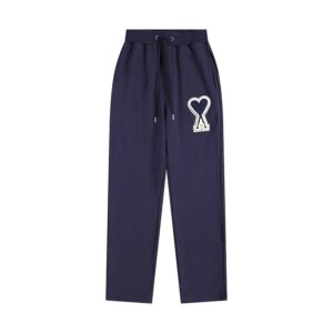 ami paris fall/winter 2025 heart embroidered unisex cotton sweatpants