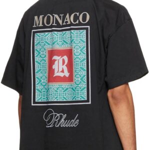 rhude monaco print t shirt multicolor