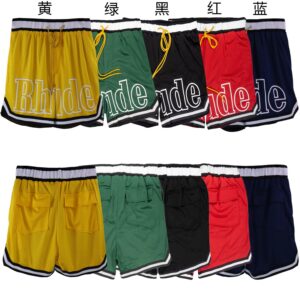 rhude colorblock mesh shorts multicolor
