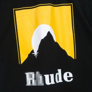 rhude sunset print tee black