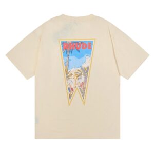 rhude stamp print tee multicolor