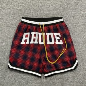 rhude plaid mesh shorts multicolor