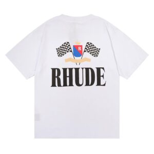 rhude logo print t shirt multicolor
